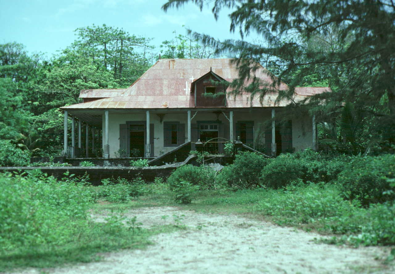 Plantation buildings used by the evicted former occupants of Diego Garcia